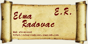 Elma Radovac vizit kartica